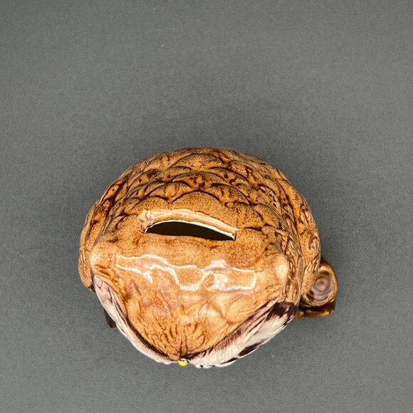 Vintage 1980s Ceramic Owl Coin Bank From Cherokee NC - Picture 6 of 7